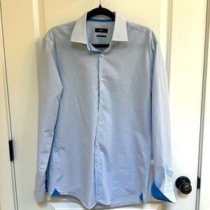 Hugo Boss Button down. Blue and white checker print